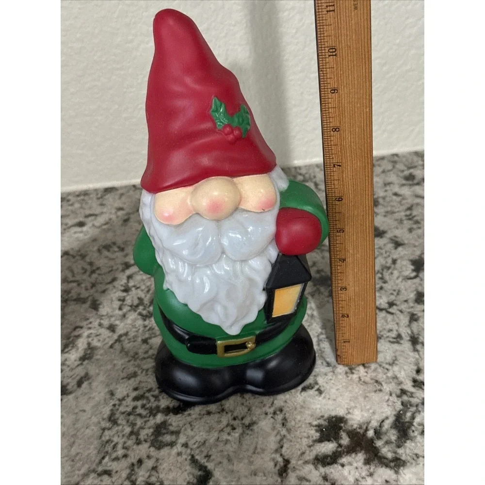 Plastic Blow Mold Snowman, Santa, Angel, Reindeer, Gnome 10-11
